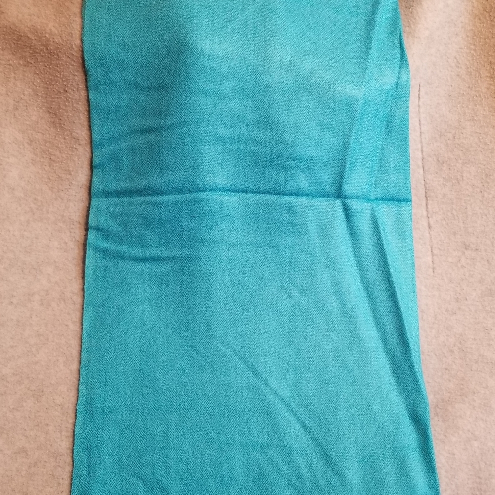 Women's Teal Pashmina/Slik Scarf - New and Unworn  Business Overstock